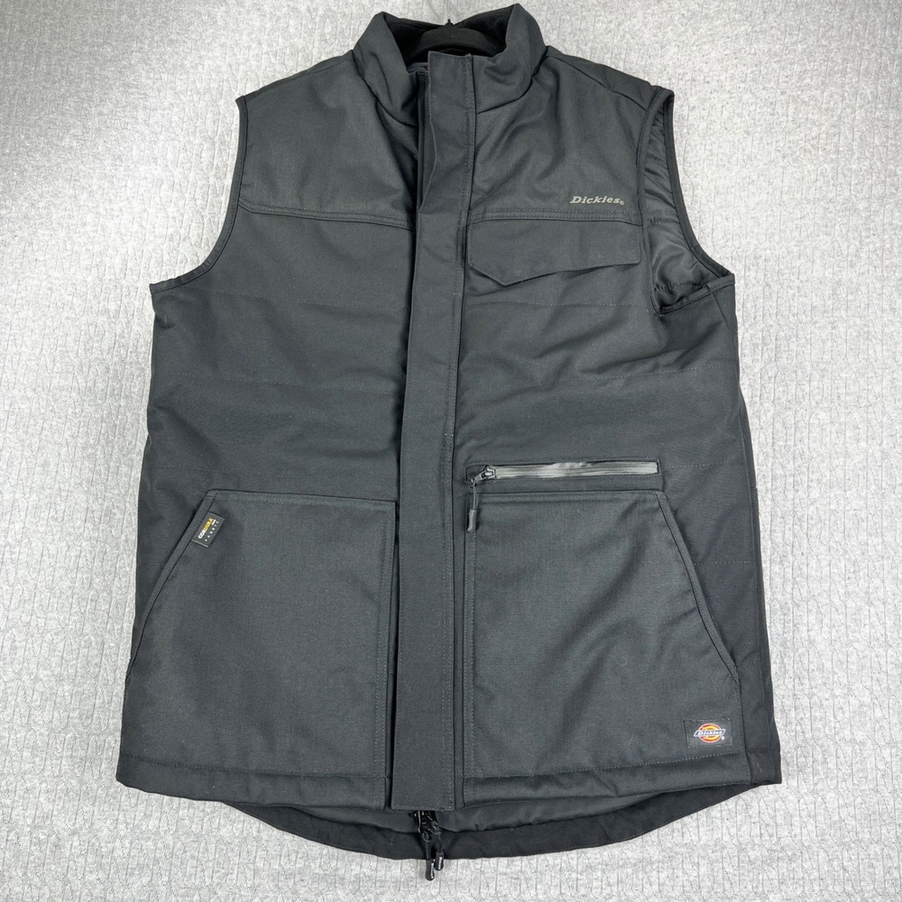 Dickies Utility Heavy Core Vest Men M Black Cordura Fabric Insulated TE601BKX